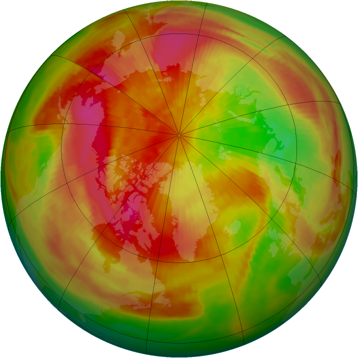 Arctic ozone map for 23 March 1982